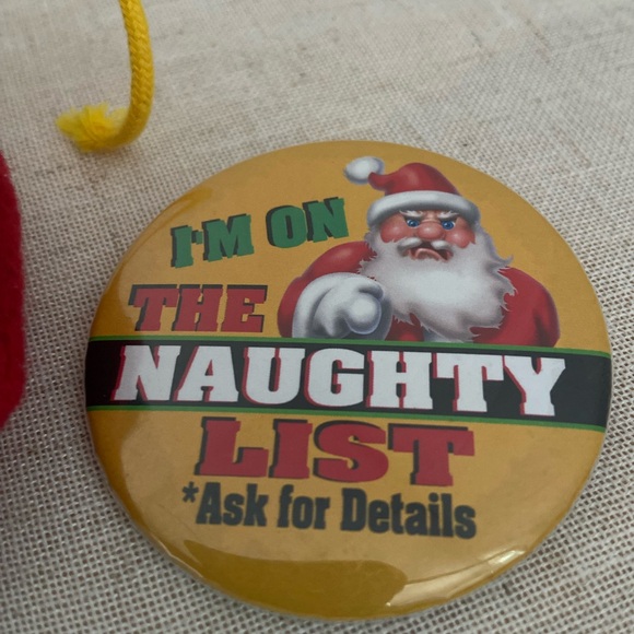 You’ve Been Naughty Christmas coal BAG Ornament Naughty List Santa PIN Gag Gift - Picture 3 of 13